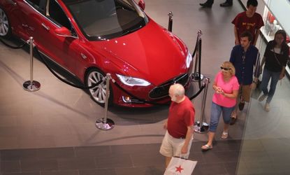Miami's new Tesla dealership.