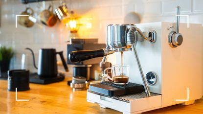 picture of coffee machine on countertop of kitchen