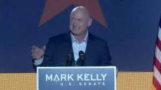 Former NASA astronaut Mark Kelly, seen addressing supporters on Tuesday night (Nov. 3) in Tucson, has been elected by the state of Arizona to the U.S. Senate. Kelly is the fourth astronaut to secure a seat in Congress.