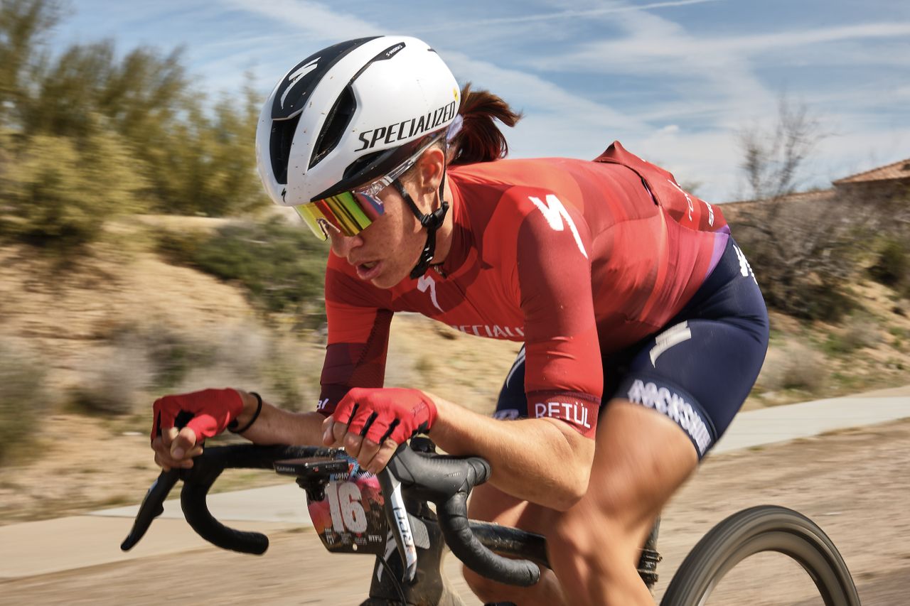 Sofia Gomez Villafane attacked with 40km to go and took solo victory for elite women at BWR Arizona 2023