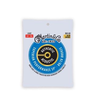 A pack of Martin Authentic 80/20 acoustic guitar strings