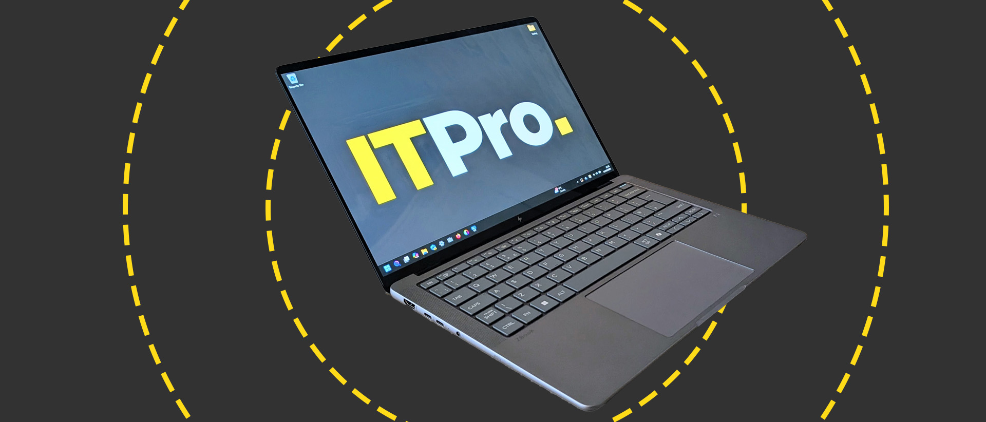 The HP ZBook G1a on the ITPro background