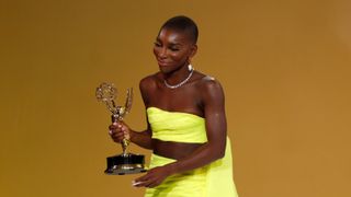 Michaela Coel from 'I May Destroy You' appears at the 73RD EMMY AWARDS, broadcast Sunday, Sept. 19