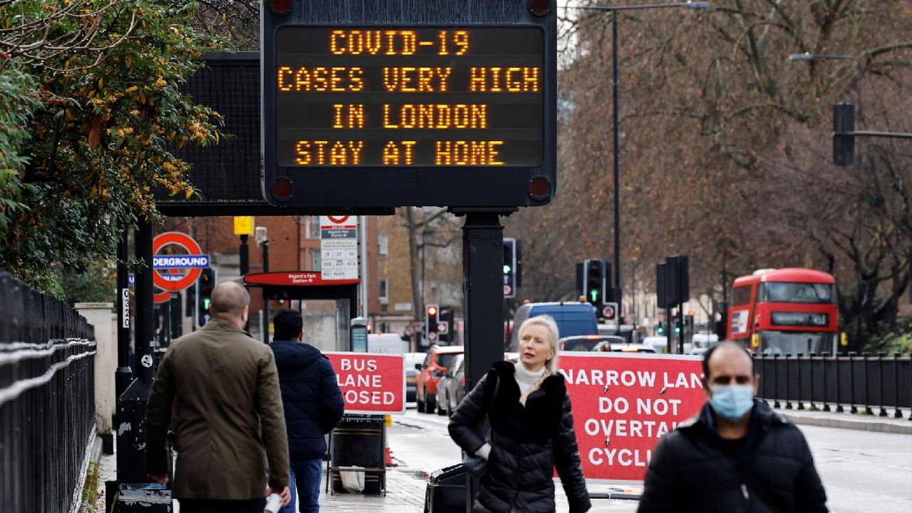 Shot of London during the height of the Covid pandemic