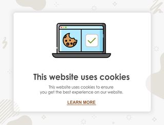 A website pop up for 'cookies'