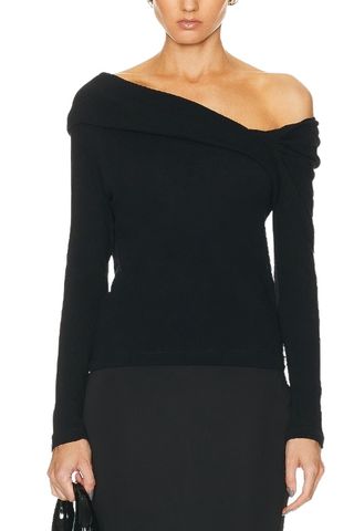 Enza Costa Cashmere One Shoulder Top