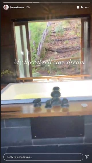 Jenna Dewan's dream bath 2021 Instagram