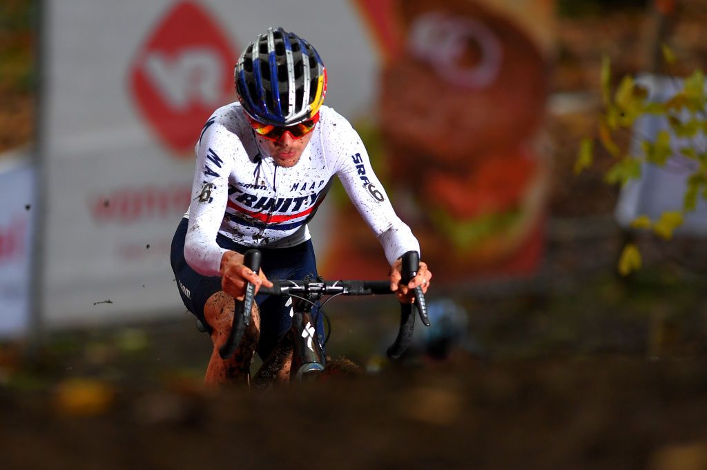 ANTWERPEN BELGIUM DECEMBER 13 Thomas Pidcock of United Kingdom Team Trinity Racing during the 43rd Superprestige Cyclocross Gavere 2020 Men Elite Superprestige2021 SPGavere SuperprestigeCX on December 13 2020 in Antwerpen Belgium Photo by Luc ClaessenGetty Images