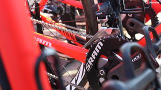Electronic gears were everywhere at Paris-Roubaix this year. Team Katusha rode SRAM Red eTap — with SRAM-branded rings after riding the Tour of Flanders on blacked-out Rotor rings