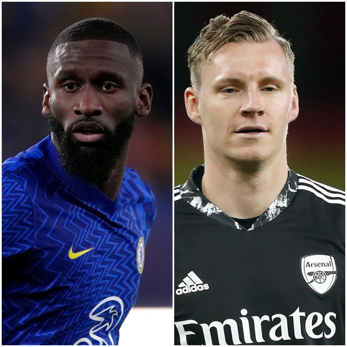 Antonio Rudiger and Bernd Leno