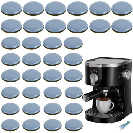 Tcwhniev 36pcs Kitchen Appliance Sliders 0.74/0.86/0.98inch Self Adhesive Chair Sliders Silent Air Fryer Easy Movers Round Self-Stick Furniture Moving Pads for Small Kitchen Appliances Air Fryers