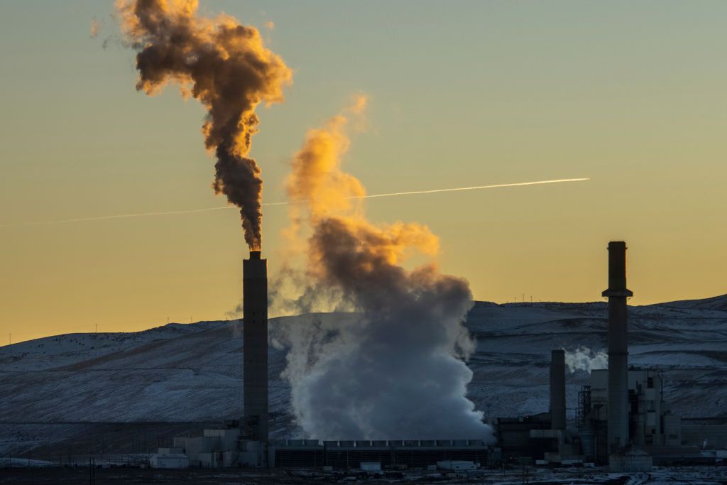 A coal power plant in Wyoming. 