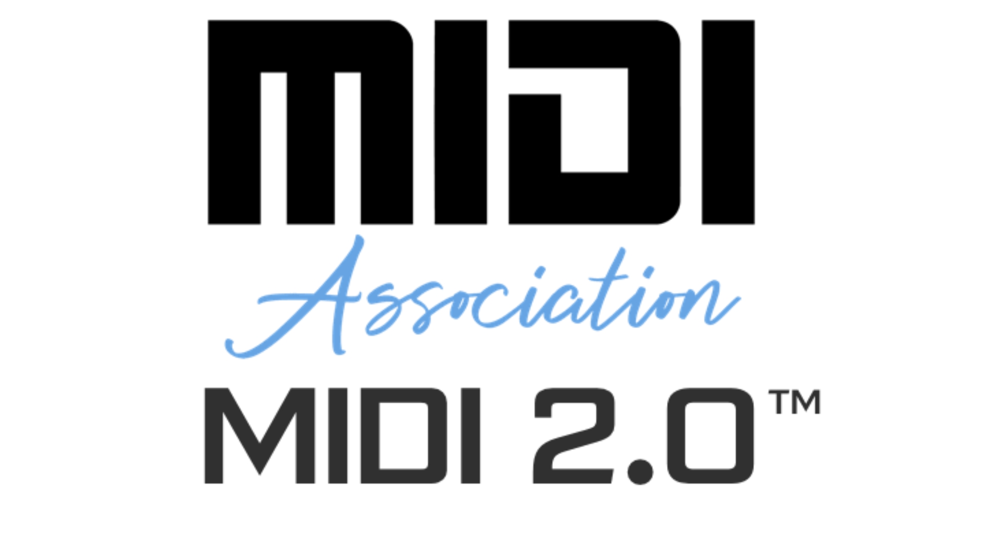 A logo that reads from the MIDI association about MIDI 2.0