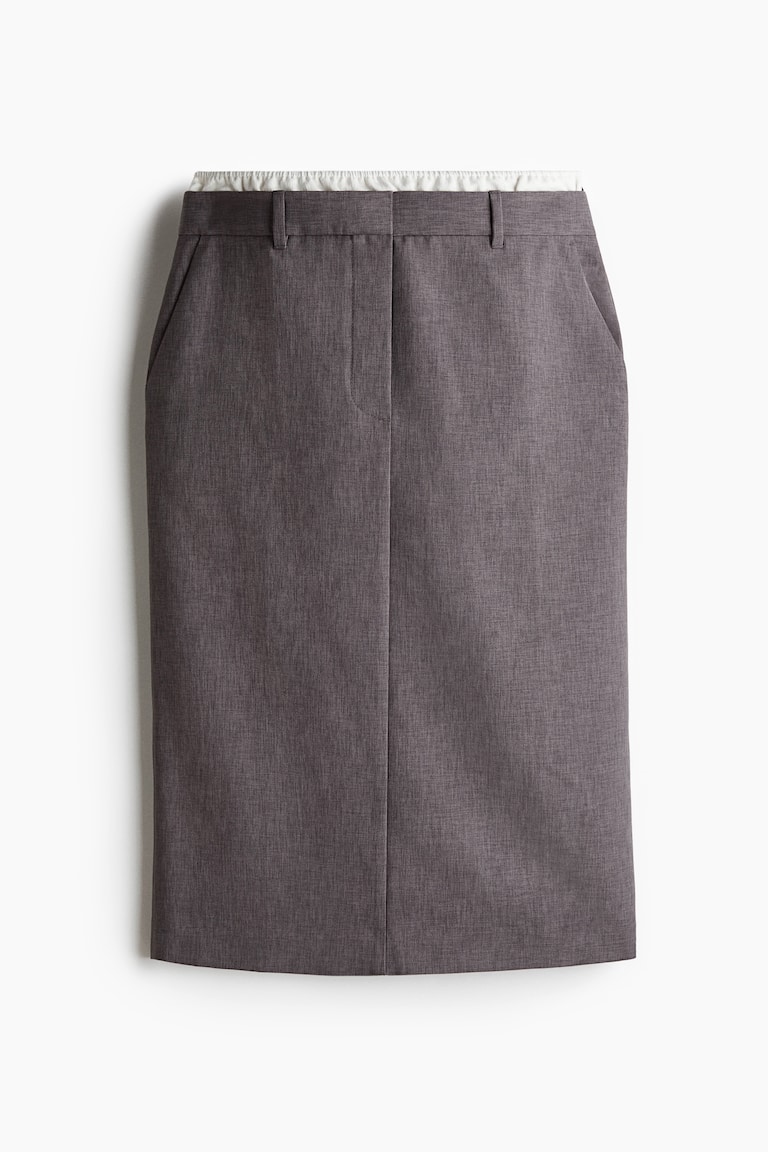 Double-Waistband Pencil Skirt
