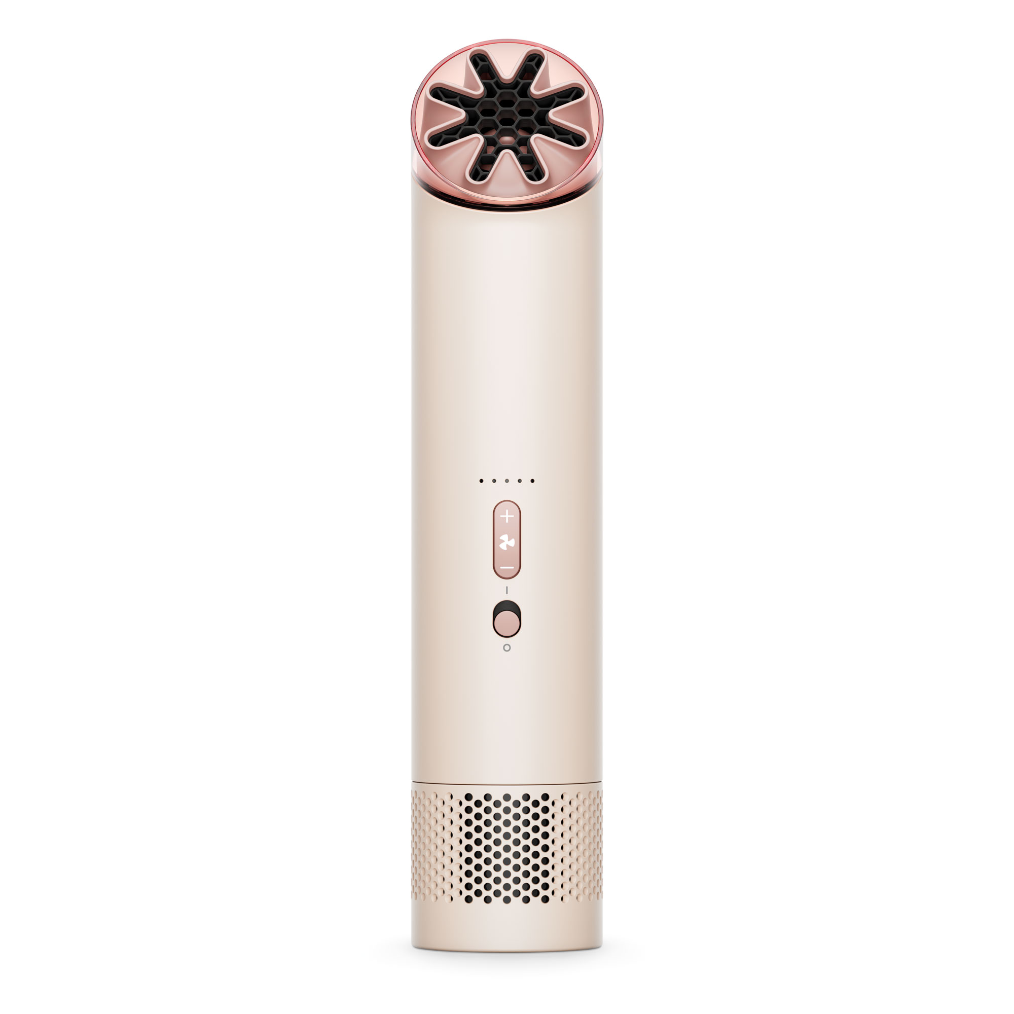 White bladeless handheld fan