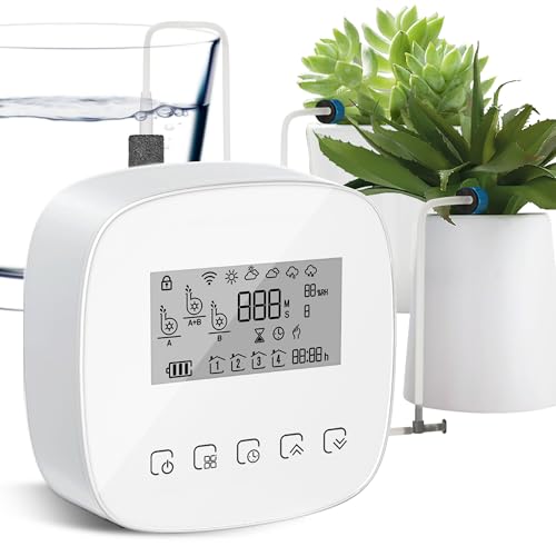 Smart Automatic Plant Watering System - Plant Watering Devices for 20 Potted Plants&amp;#65292;auto Drip Irrigation System Programmable Timer &amp;amp; Compatible With Alexa