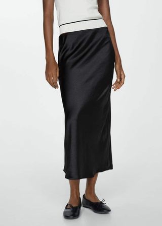 Midi Satin Skirt - Women