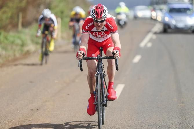 Stage winner Bernie Sulzberger (Drapac) instigates the winning move