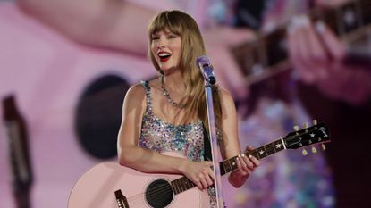 Taylor Swift performs onstage during her Eras tour