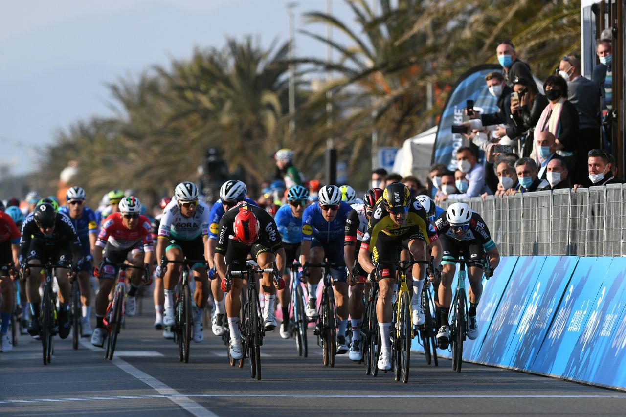 Wout van Aert wins stage 1 of the 2021 Tirreno-Adriatico.