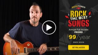 Become a six-string god this Rocktober with $80 off an annual Guitar Tricks online guitar lessons subscription