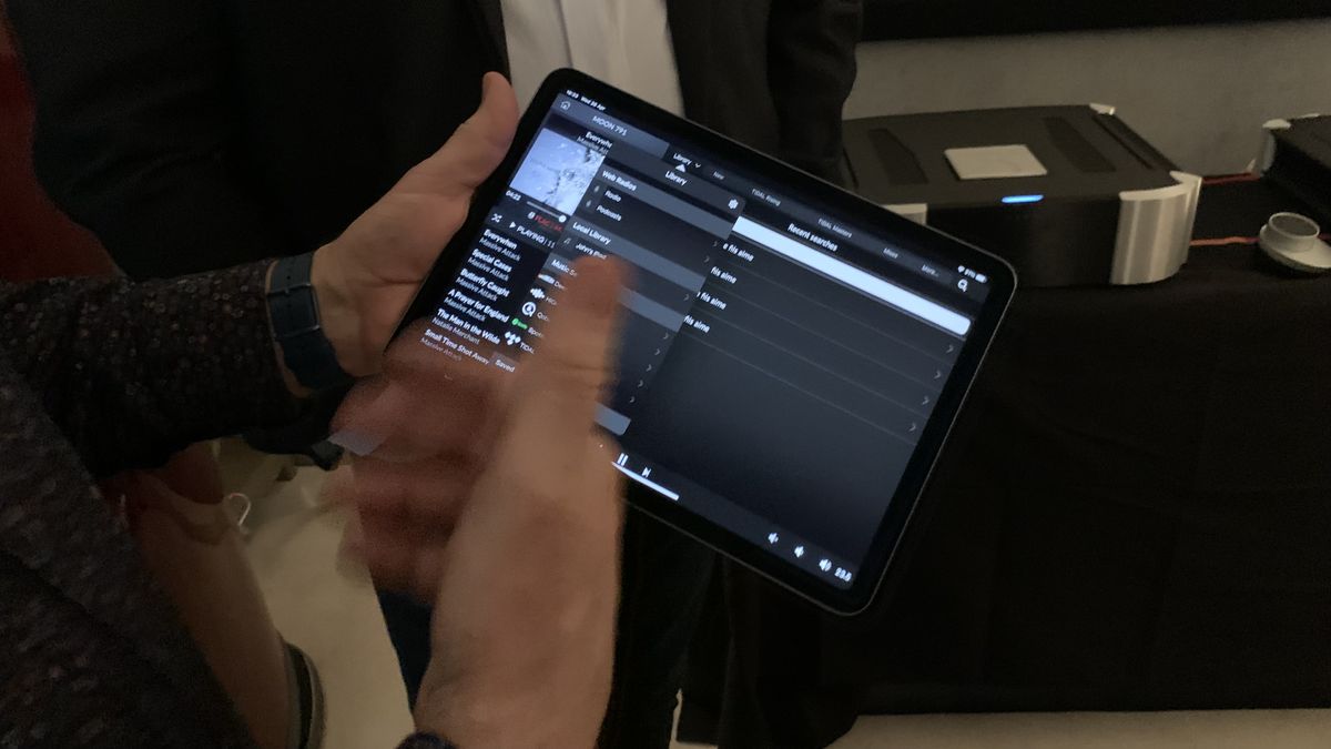 Moon's companion app on an iPad