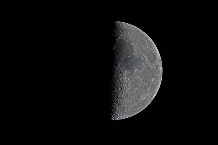 Astrophotographer Victor Rogus captured this view of the first-quarter moon on Jan. 18, 2013. The “terminator” divides the lunar disk into light and dark halves.