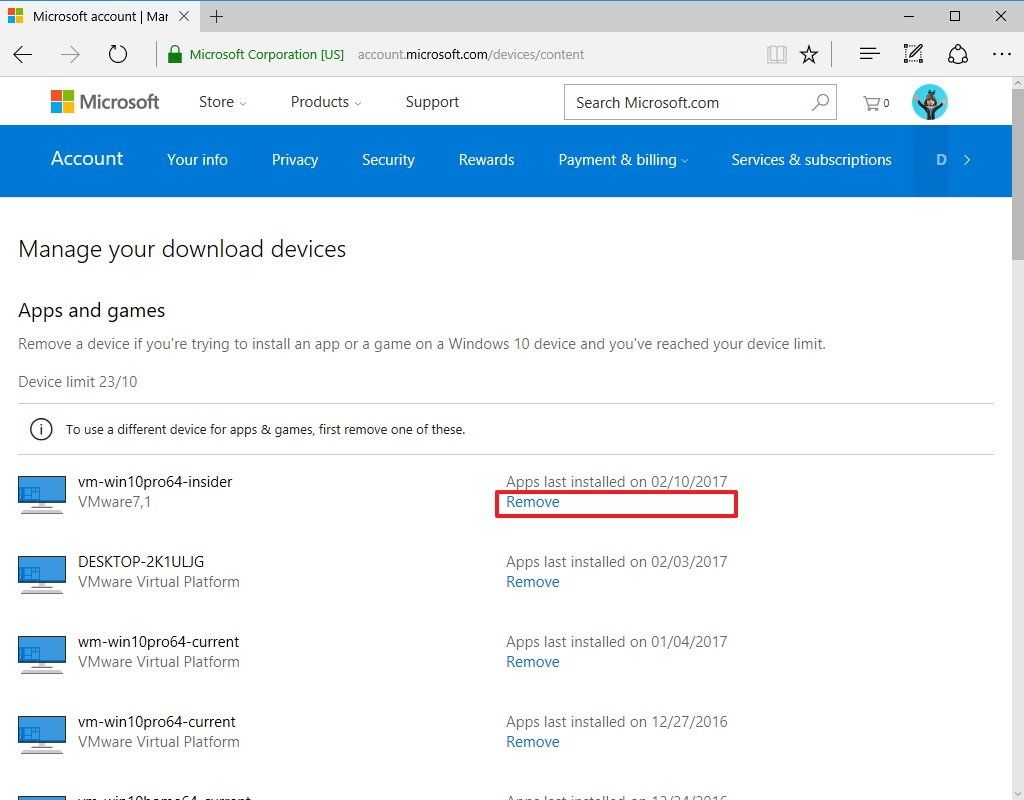 How to manage Windows Store authorizeddevice limits Windows Central
