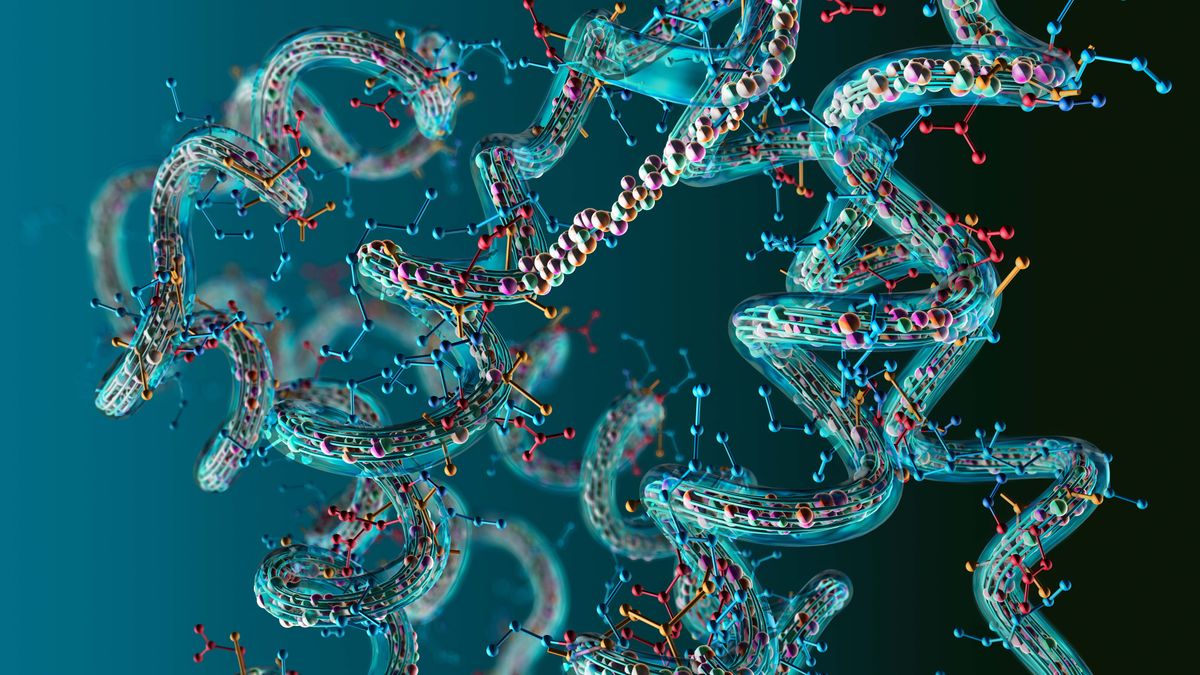 Protein molecules, illustration