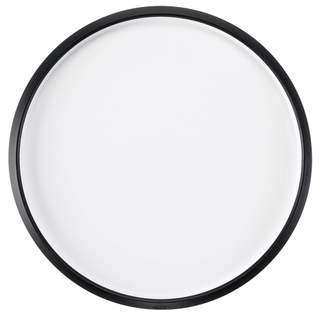 A white Lazy Susan with black border