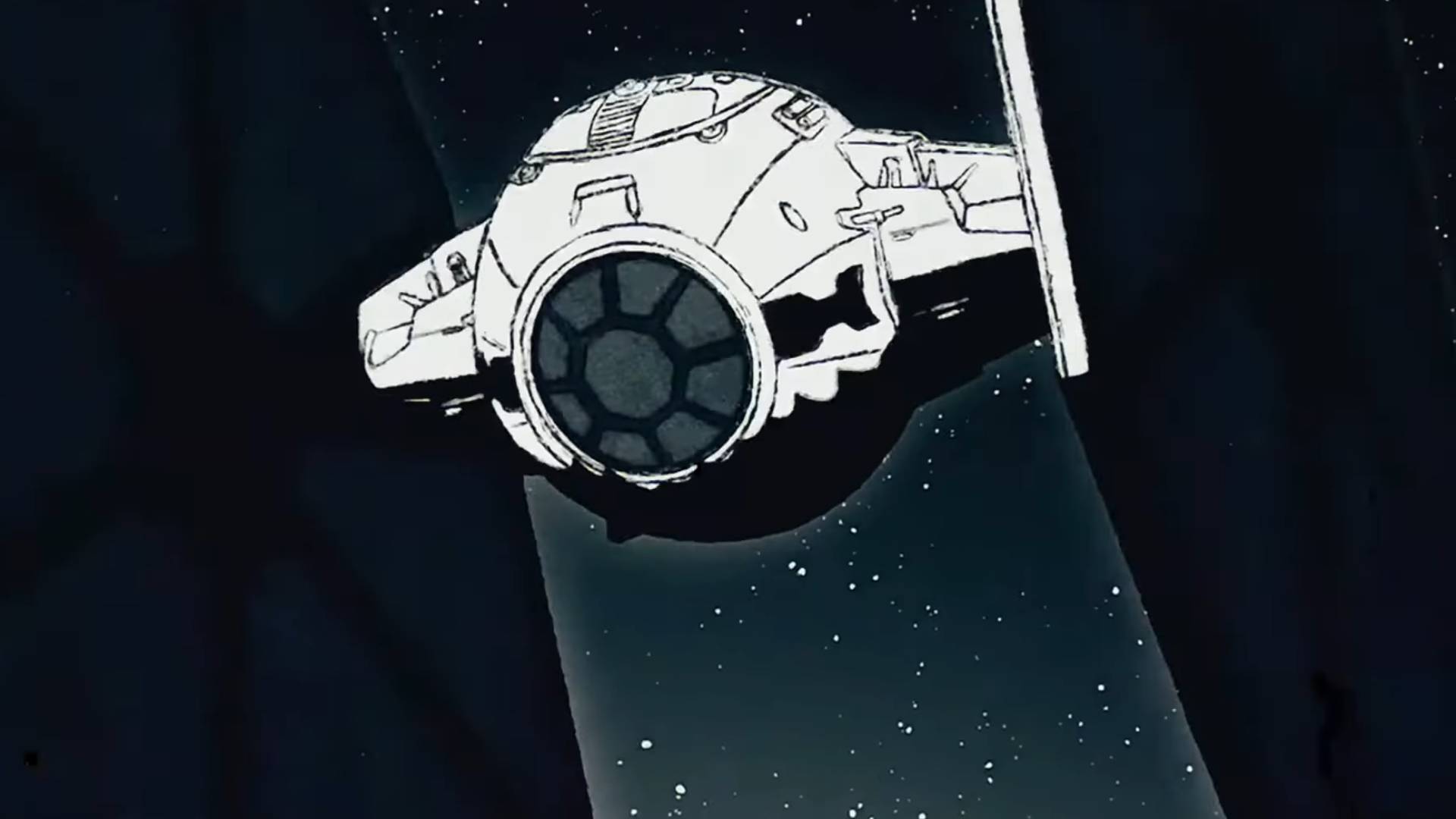 A TIE fighter in Star Wars: Visions volume 3