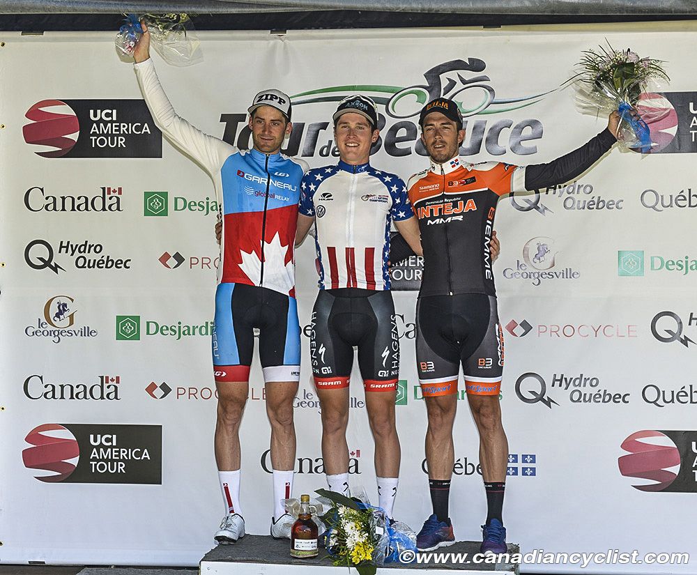 Stage podium: l to r - Huole, Daniel, Jimenez