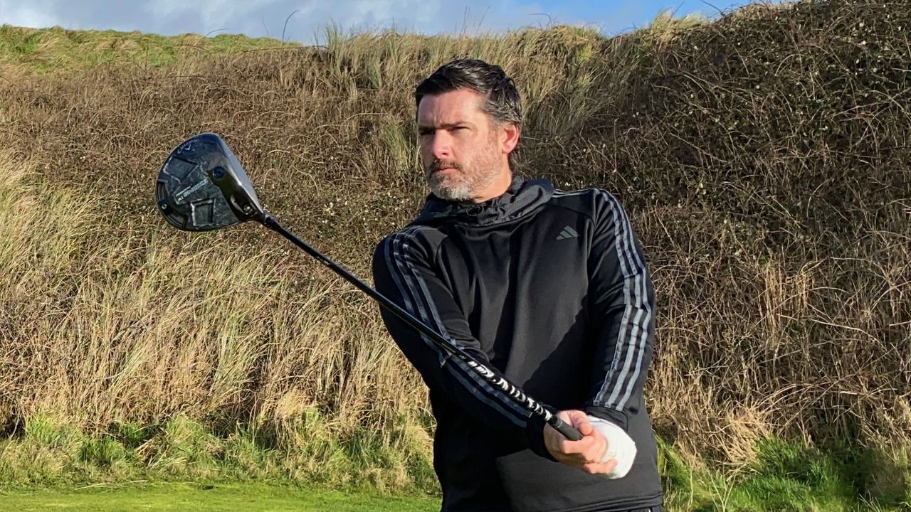 Photo of Joe Ferguson testing the driver