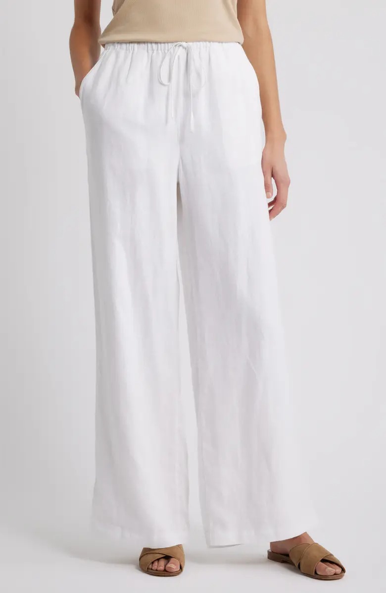 Caslon, Easy Wide Leg Linen Pants