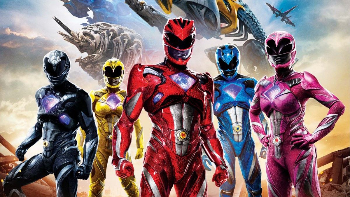 Key art for the Power Rangers movie featuring the Power Rangers in costume