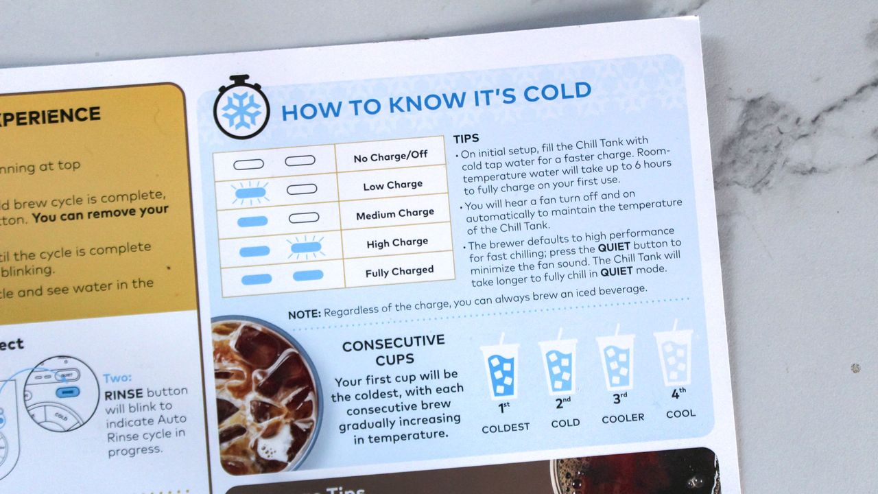 Keurig K-Brew+Chill control instructions