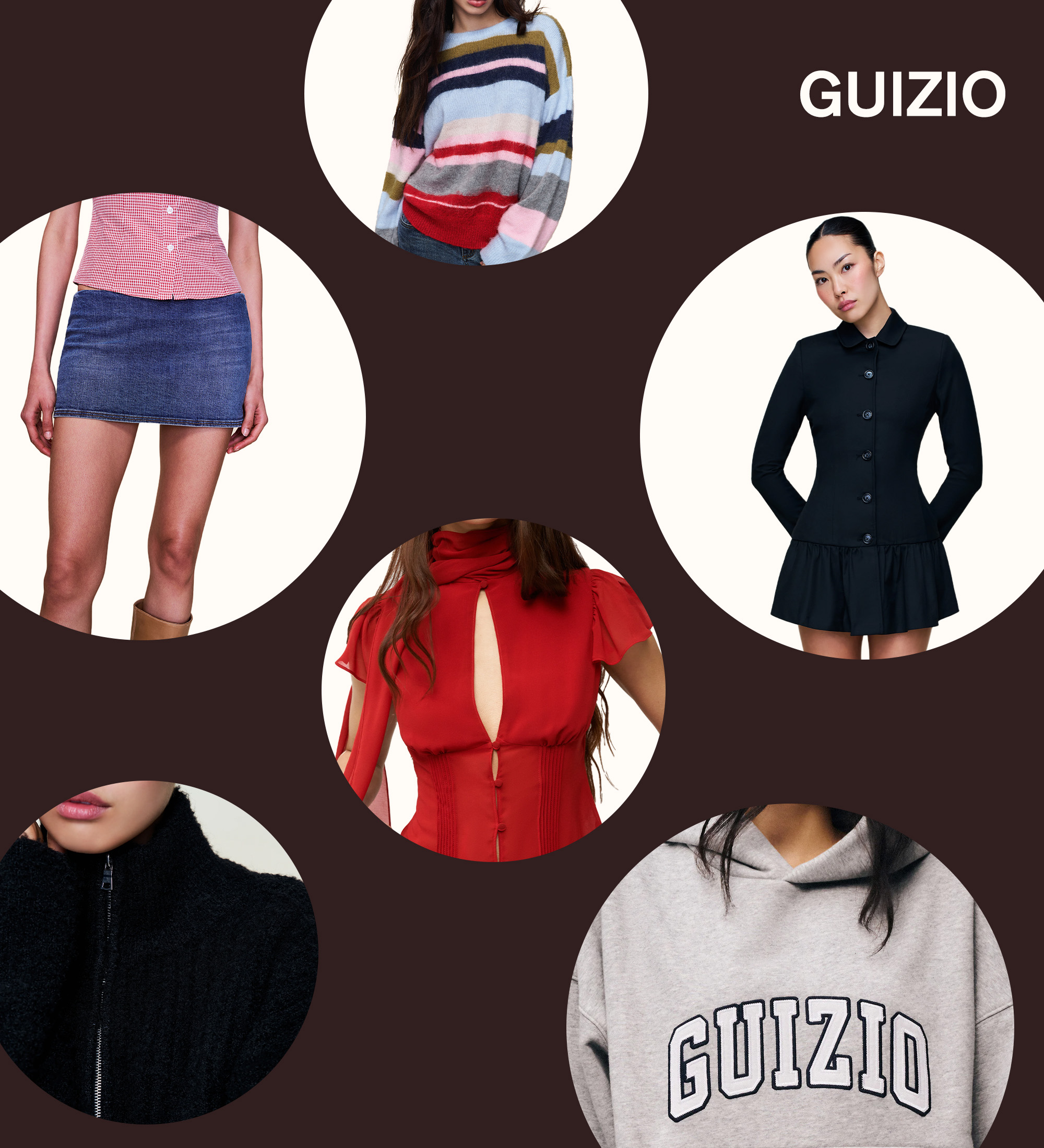 Collage of Guizio products
