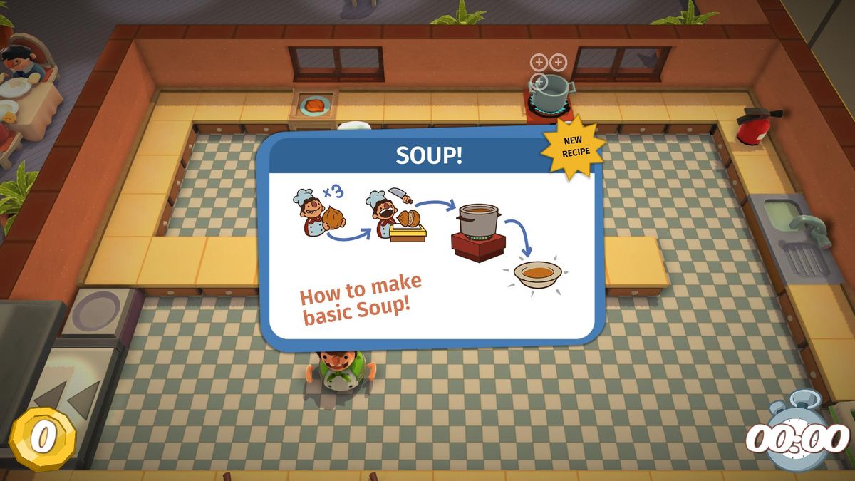 The game uses visual instructions to teach you each new dish as they're never very complex.