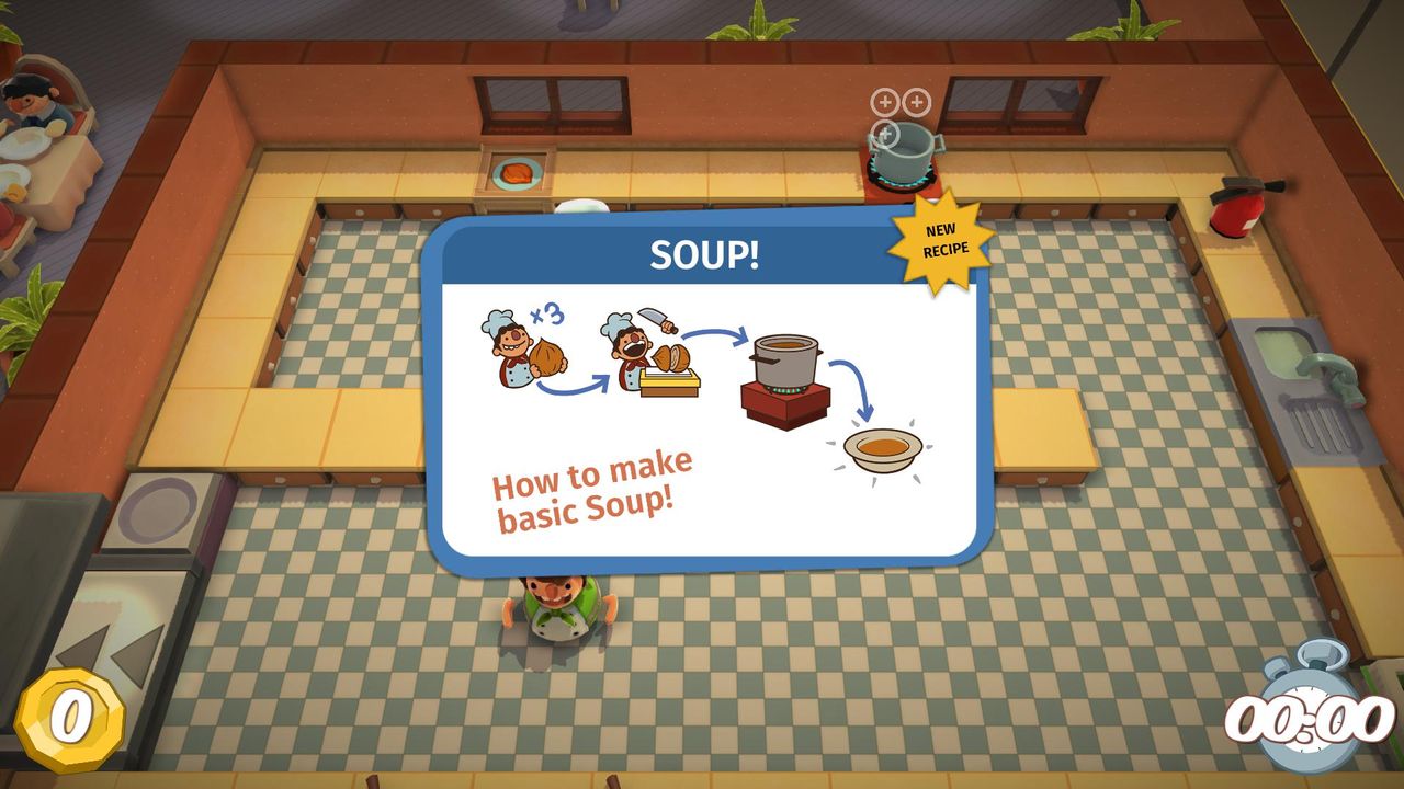 The game uses visual instructions to teach you each new dish as they're never very complex.