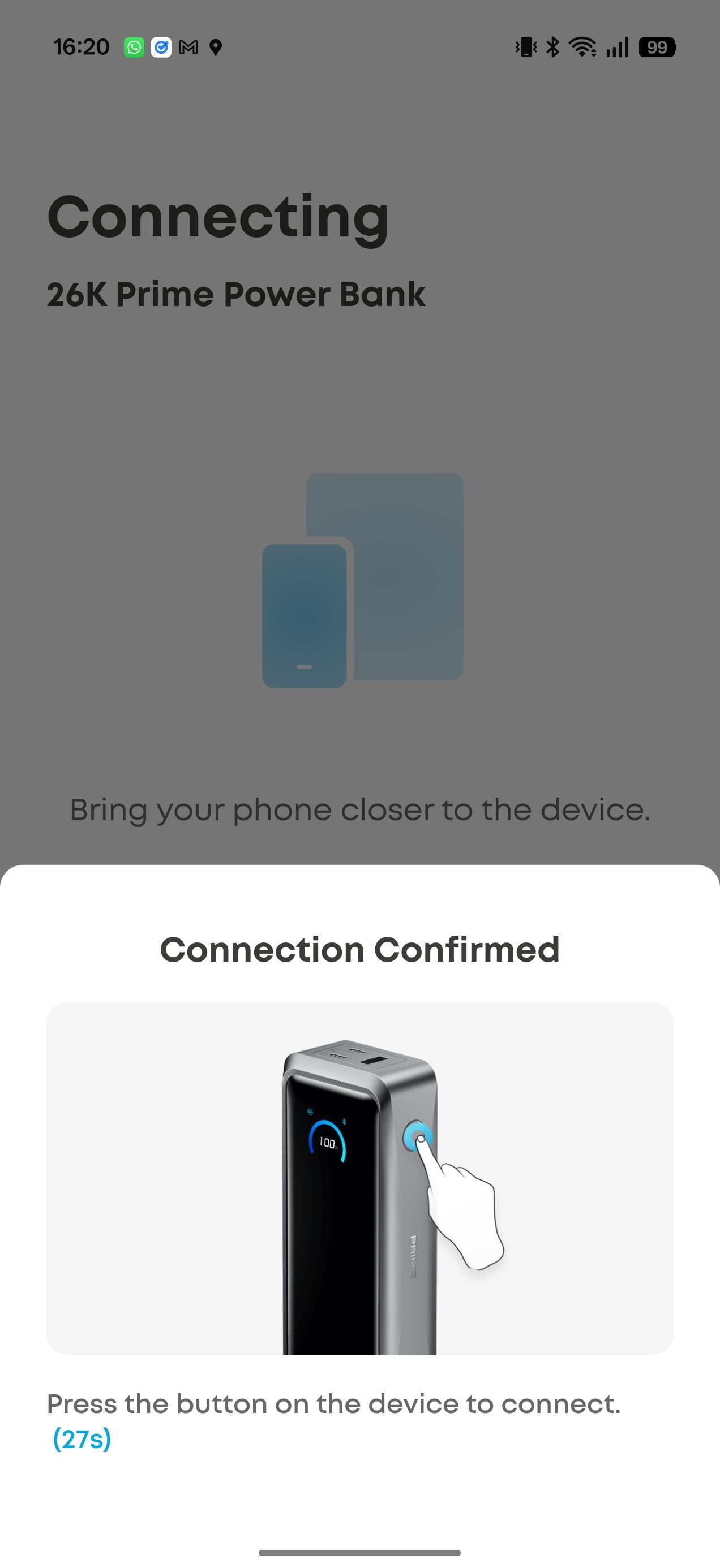 Screenshots from the Anker phone application