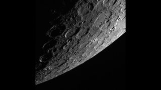 The sunlit side of Mercury, photo taken October 2013 by the Messenger spacecraft.