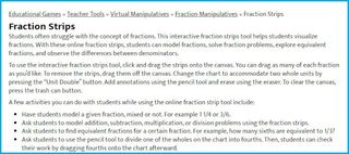 Toy Theater guide to using fraction strips