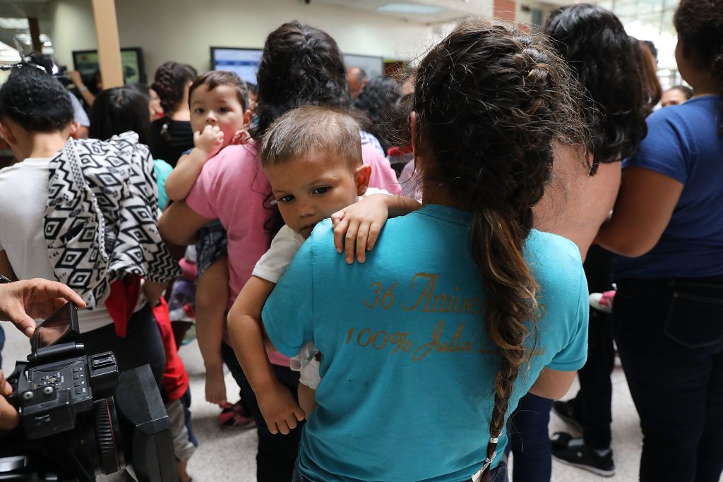 Honduran migrants being processed in McAllen