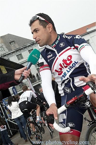 Mehdi Sohrabi (Lotto-Belisol) gets a lot of attention in Belgium
