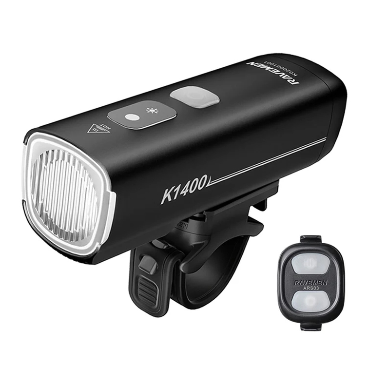 Ravemen K1400 Front bike light with remote