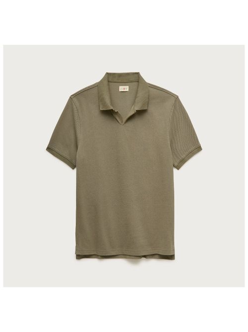 Piqu&eacute; Johnny-Collar Polo Shirt