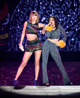 Taylor Swift and Charli XCX at The 1989 World Tour Live In Toronto on October 3, 2015.