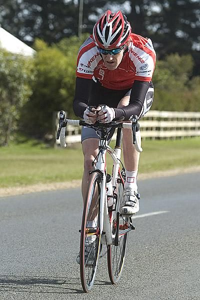 Mark Jamesion (Berettas Bike Hub) from Victoria finished well down in the time trial as his team gains experience in multiple stage tours.