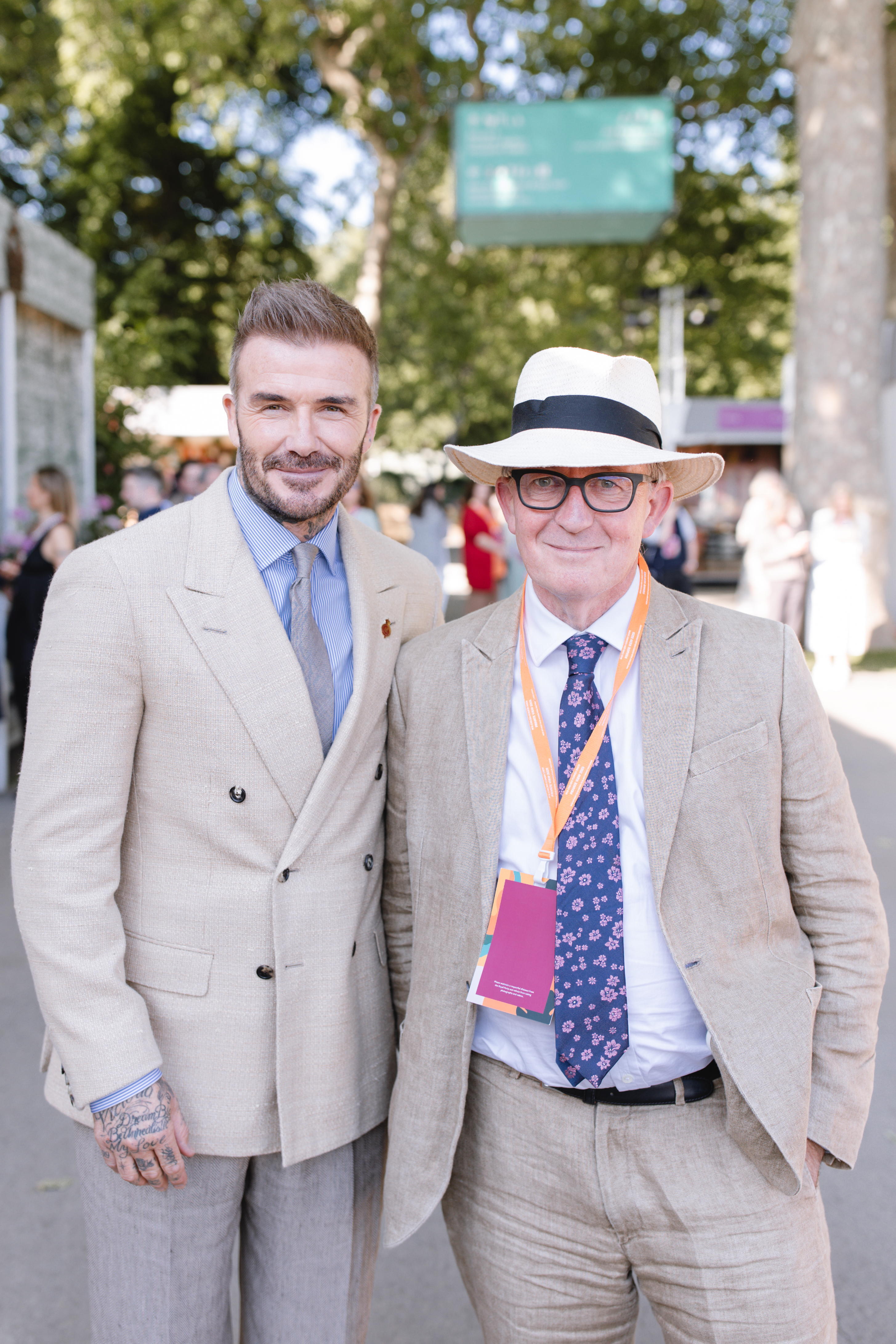 Sir David Beckham and Mark Hedges at RHS Chelsea 2025