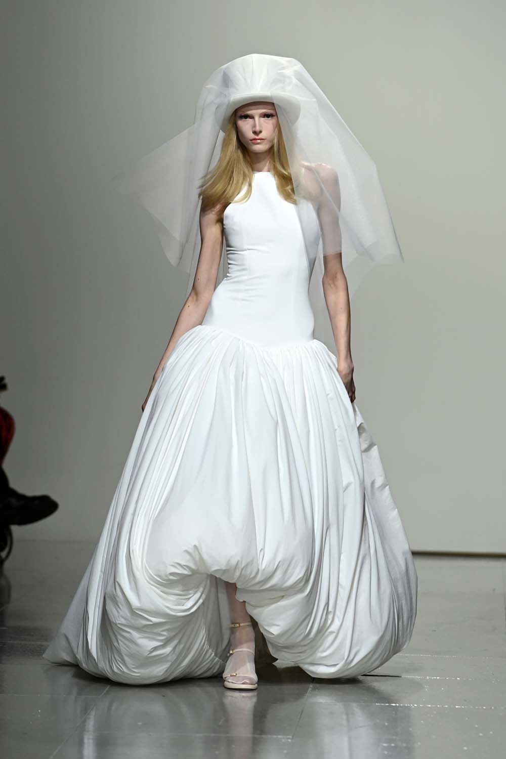 on the runway at London Fashion Week AW23